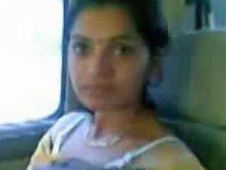 MyLust - Petite Indian Brunette Wife In The Car Flashes Her Beautiful Boobs